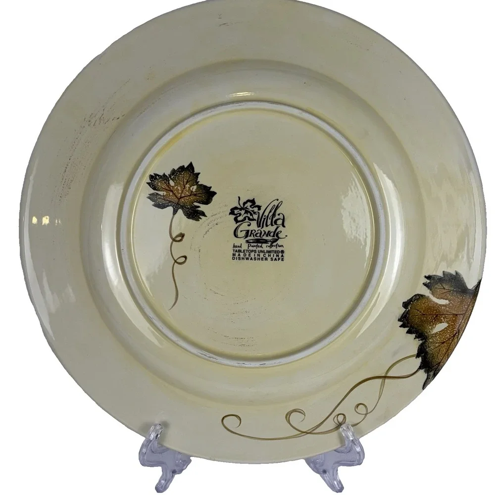 Tabletops Unlimited‎ Villa Grande 4 Hand Painted 12 1/2